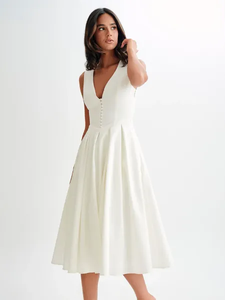 Keely Cotton Sleeveless Midi Dress